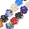 Handmade Millefiori Lampwork Beads Strands LAMP-G166-14B-2