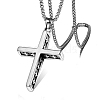 Tibetan Style Stainless Steel Pendant Necklaces PW23033086675-1