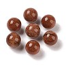 Synthetic Goldstone No Hole Sphere Beads G-K353-04B-25-1