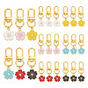 24Pcs 6 Colors Alloy Enamel Pendant Decorations HJEW-GO00008-1