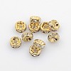 Brass Rhinestone Spacer Beads X-RB-A014-Z6mm-01LG-NF-1