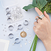 Unicraftale DIY Alphabet Charm Cuff Ring Making Kit DIY-UN0005-66-4