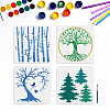 MAYJOYDIY US 1 Set PET Hollow Out Drawing Painting Stencils DIY-MA0001-56-1