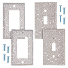 AHADEMAKER 4 Sets 2 Style Plastic Rhinestone Receptacle Outlet Wall Plate AJEW-GA0005-41-1