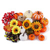 Foam Imitation Red Berry Sunflower Pumpkin Acorn Pine Cone Maple Leaf Decorations Ornaments HULI-PW0002-050-2