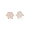 6-Petal Imitation Jelly Acrylic Bead Caps JACR-T002-02D-3