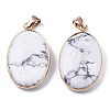 Natural Howlite Pendants G-N326-31G-2