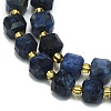 Natural Blue Agate Beads Strands G-I376-D40-01-3