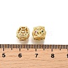 Brass Micro Pave Cubic Zirconia Beads KK-C106-22G-2