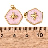 304 Stainless Steel Enamel Pendants STAS-U061-37G-C03-3