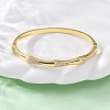 Brass Micro Pave Clear Cubic Zirconia Hinged Bangles for Women BJEW-U025-03G-2