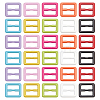 Fingerinspire 120Pcs 10 Colors Rectangle Shape Spray Painted Alloy Buckle Clasps FIND-FG0002-82-1