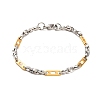 304 Stainless Steel Link Chain Bracelets BJEW-B078-132GP-1