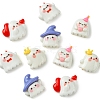 10Pcs 5 Styles Halloween Opaque Resin Decoden Cabochons CRES-FS0001-14-3