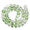 Transparent Spray Painted Glass Bead Strands GLAA-N035-03D-B02-2