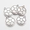 Tibetan Style Alloy FootBall/Soccer Ball Hobby Pendants TIBEP-S291-16-RS-1