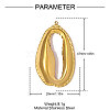 304 Stainless Steel Pendants STAS-OY009-32G-2
