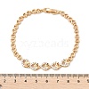 Brass Micro Pave Cubic Zirconia Link Chain Bracelets KK-R217-37G-5