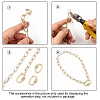 Brass Micro Pave Cubic Zirconia Screw Carabiner Lock Charms ZIRC-F105-03G-4