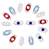 SUNNYCLUE 16Pcs 4 Colors Glass Pendants Links Connectors GLAA-SC0001-48-1