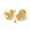 Shell Pearl Gourd Pendants KK-K362-01G-2