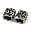 Retro 304 Stainless Steel Slide Charms STAS-B071-14AS-2