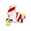 Christmas Theme Alloy Enamel Pendants ENAM-C010-01G-1