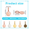 200Pcs 5 Colors Alloy Glue-on Flat Pad Bails for Pendant Making FIND-DR0001-48-2