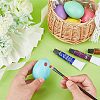 SUPERFINDINGS 6Pcs 6 Colors Blank Wood Simulation Eggs DIY-FH0005-09-4