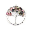 Natural Tourmaline Tree fo Life Pendants WG82707-06-1