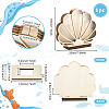 Wood & Acrylic Shell Shape Display Box AJEW-WH0650-32-2