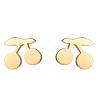 Cute Mini Cherry Apple Earrings Stainless Steel Fruit Jewelry Sweet Accessories ST3603585-1