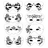 8Pcs PET Plastic Tattoo Template PW-WGFB83D-01-5