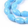 Opaque Solid Color Imitation Jade Glass Beads Strands EGLA-A037-P6x8mm-D03-3