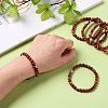 Natural Red Jasper Bead Stretch Bracelets BJEW-K212-A-012-4