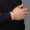 Tarnish Resistant 201 Stainless Steel Curb Chain Bracelets with Lobster Claw Clasps for Men BJEW-P316-01B-P-2