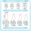 48Pcs 4 Styles 304 Stainless Steel Hoop Earring EJEW-DR00001-2
