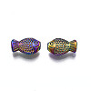 Rack Plating Rainbow Color Alloy Beads PALLOY-S180-344-2