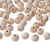 Natural Unfinished Wood Beads WOOD-S651-8mm-LF-1