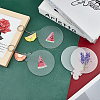 Transparent Acrylic Disc Pendants TACR-NB0001-07C-2