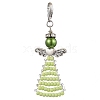 Angel Glass Seed Beads Pendants Decrotions HJEW-MZ00116-3