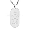 Stainless Ssteel Box Chain Oval with Constellation Pendant Necklaces for Men and Women PW-WG1F1EC-08-1