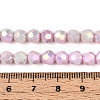 Anti-Tarnish Electroplate Glass Beads Strands LS-EGLA-T021-6mm-15-06-4