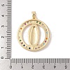 Brass Cubic Zirconia Pendants KK-Z050-08G-3