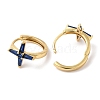 Cross Cubic Zirconia Cuff Earrings EJEW-G348-16G-04-2