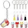 CHGCRAFT DIY Imitation Milky Tea Charm Keychain Making Kit DIY-CA0005-21-1