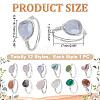 12Pcs Natural Gemstone Finger Rings RJEW-HY00003-2