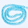 Electroplate Glass Beads Strands EGLA-A044-T6mm-B08-2