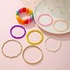 Alloy & Acrylic & Seed Beads  Bead Stretch Bracelets Se PW-WG6490F-01-2