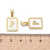 Ion Plating(IP) 304 Stainless Steel Pave Shell Pendants X-STAS-G327-01G-P-3